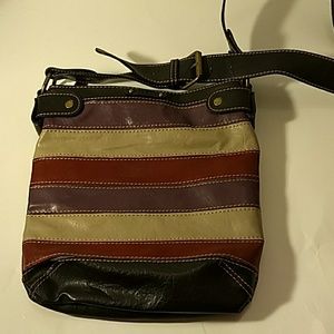 Axcess women's handbag purse long strap w/buckle